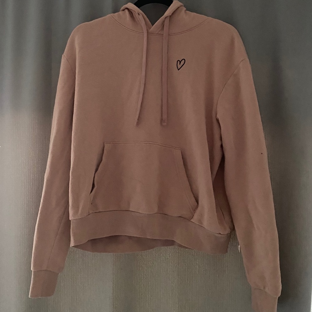 Light pink heart sweatshirt